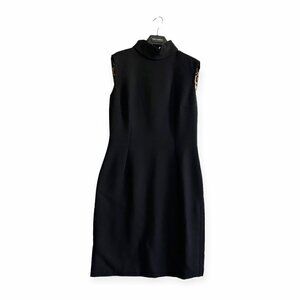 Dolce & Gabbana‎ Black Turtleneck Sleeveless Dress. Size 46 Italy